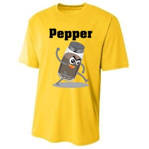 Pepper Funny Power Matching Salt And Pepper Gift Performance Sprint T-Shirt