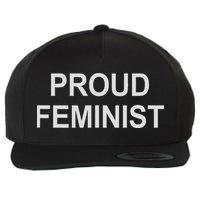 Proud Feminist Wool Snapback Cap