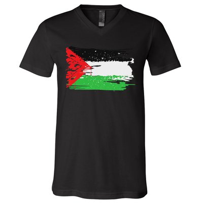 Palestine Flag V-Neck T-Shirt