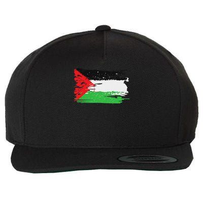 Palestine Flag Wool Snapback Cap