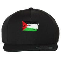 Palestine Flag Wool Snapback Cap