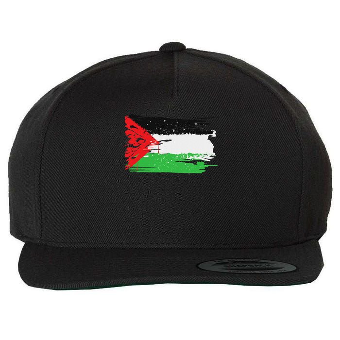 Palestine Flag Wool Snapback Cap