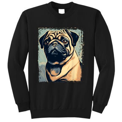 Pug Funny Pug Owner Watercolor Pug Lover Funny Sweatshirt