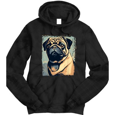 Pug Funny Pug Owner Watercolor Pug Lover Funny Tie Dye Hoodie