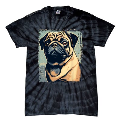 Pug Funny Pug Owner Watercolor Pug Lover Funny Tie-Dye T-Shirt