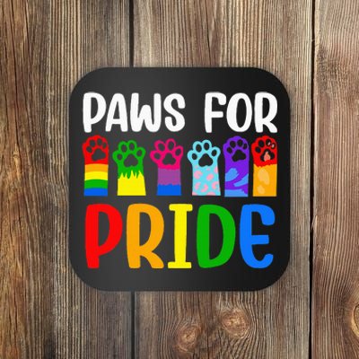 Paws For Pride Month Lgbtq Gay Lesbian Pets Cats Dogs Lover Coaster