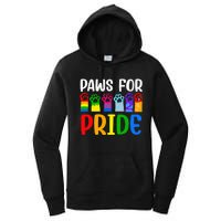 Paws For Pride Month Lgbtq Gay Lesbian Pets Cats Dogs Lover Women's Pullover Hoodie