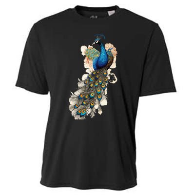 Peacock Feather Peahen Bird Animal Peacocks Lover Cooling Performance Crew T-Shirt