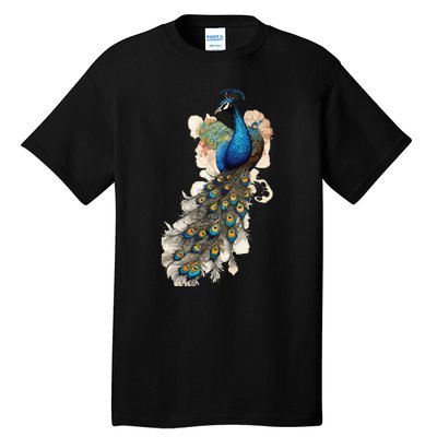 Peacock Feather Peahen Bird Animal Peacocks Lover Tall T-Shirt