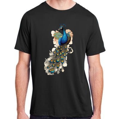 Peacock Feather Peahen Bird Animal Peacocks Lover Adult ChromaSoft Performance T-Shirt