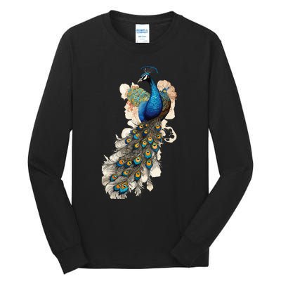 Peacock Feather Peahen Bird Animal Peacocks Lover Tall Long Sleeve T-Shirt