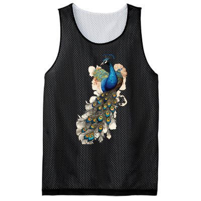 Peacock Feather Peahen Bird Animal Peacocks Lover Mesh Reversible Basketball Jersey Tank