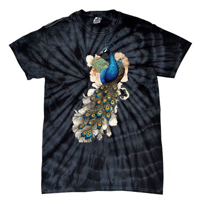 Peacock Feather Peahen Bird Animal Peacocks Lover Tie-Dye T-Shirt