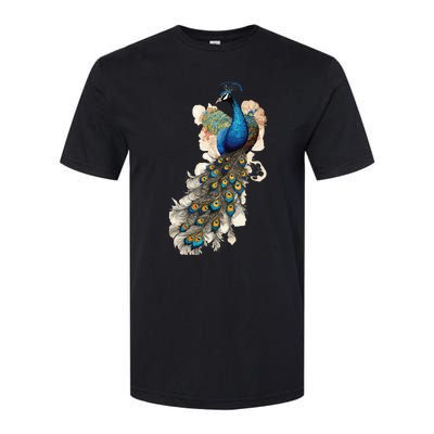 Peacock Feather Peahen Bird Animal Peacocks Lover Softstyle CVC T-Shirt