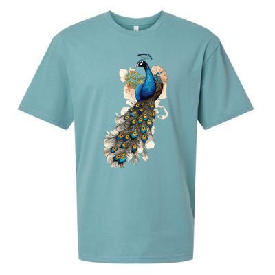 Peacock Feather Peahen Bird Animal Peacocks Lover Sueded Cloud Jersey T-Shirt