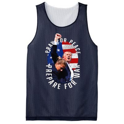 Pray For Peace Prepare For War Protrump Mesh Reversible Basketball Jersey Tank