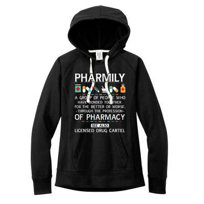 Pharmily Funny Pharmacy Technician Pharmacist Women's Fleece Hoodie