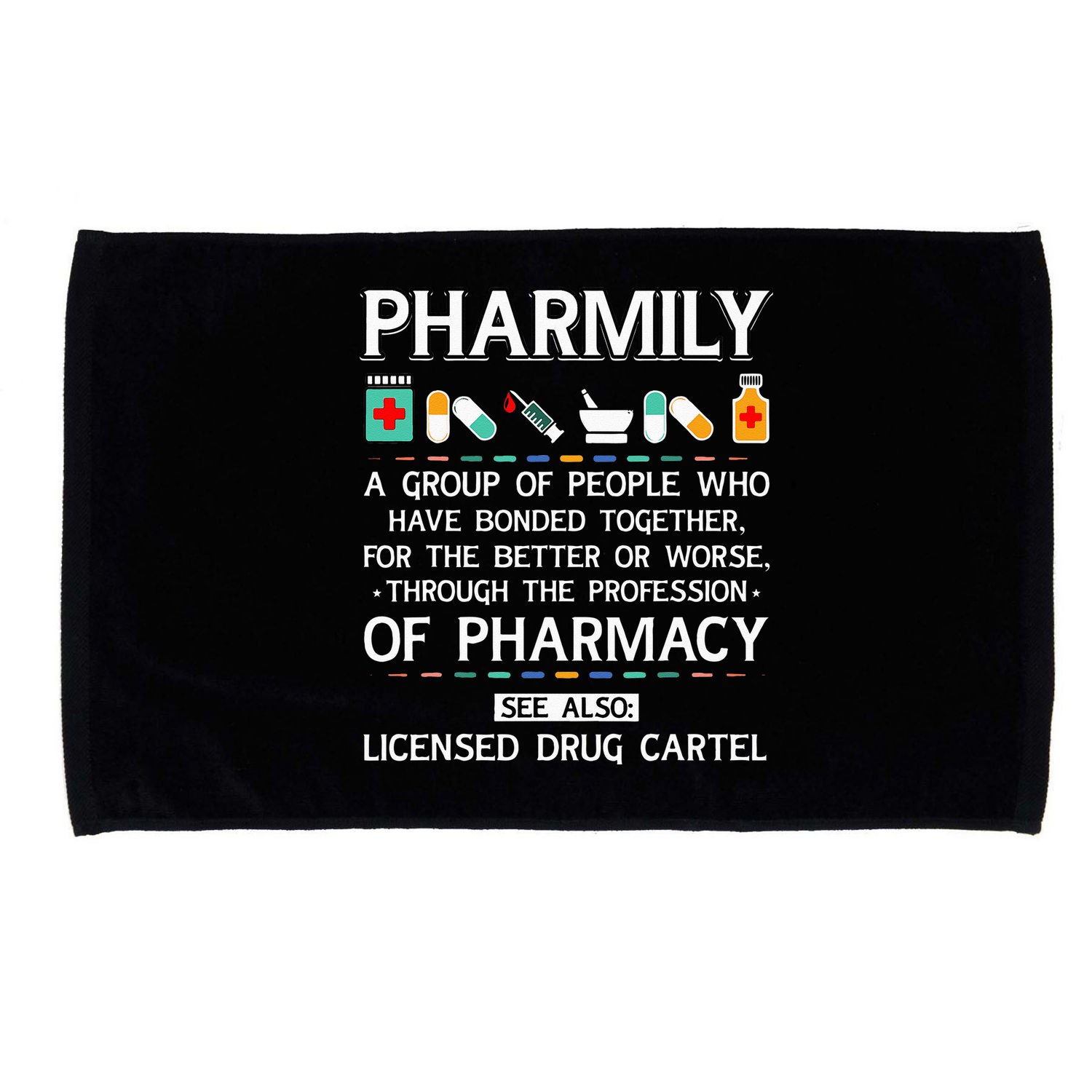 Pharmily Funny Pharmacy Technician Pharmacist Microfiber Hand Towel
