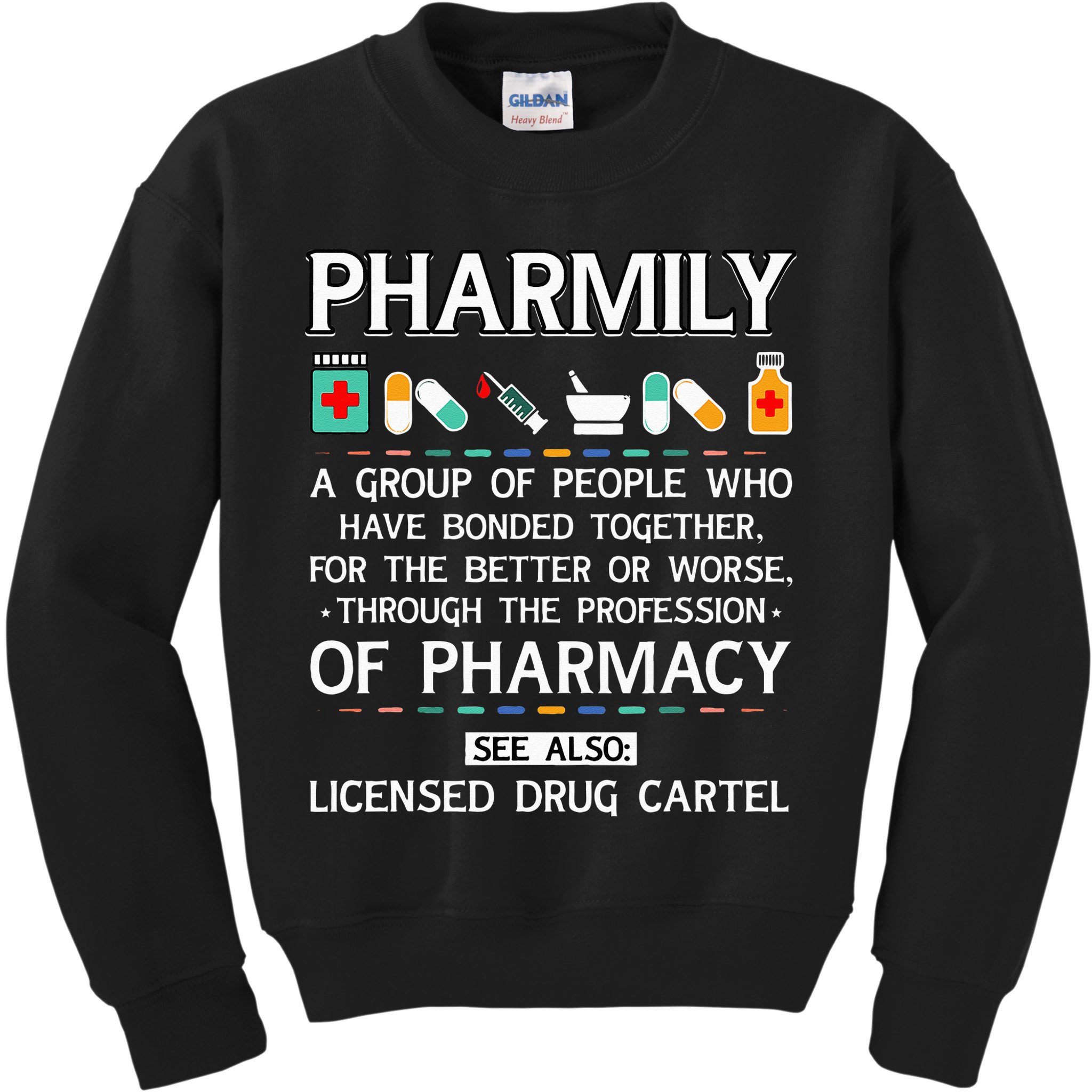 Pharmily Funny Pharmacy Technician Pharmacist Kids Sweatshirt