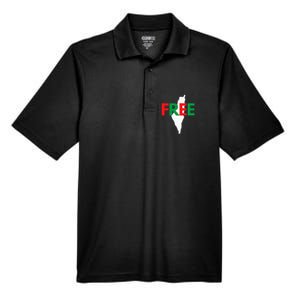 Palestine Free Palestine In Arabic Free Gaza Palestine Flag Men's Origin Performance Pique Polo