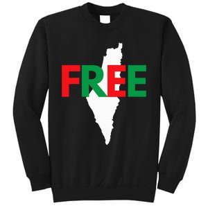 Palestine Free Palestine In Arabic Free Gaza Palestine Flag Sweatshirt