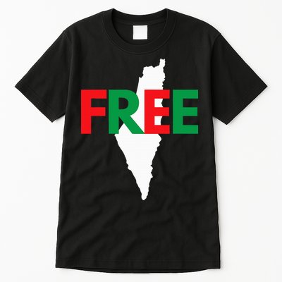 Palestine Free Palestine In Arabic Free Gaza Palestine Flag Tall T-Shirt