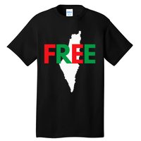 Palestine Free Palestine In Arabic Free Gaza Palestine Flag Tall T-Shirt