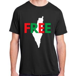 Palestine Free Palestine In Arabic Free Gaza Palestine Flag Adult ChromaSoft Performance T-Shirt