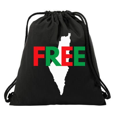 Palestine Free Palestine In Arabic Free Gaza Palestine Flag Drawstring Bag