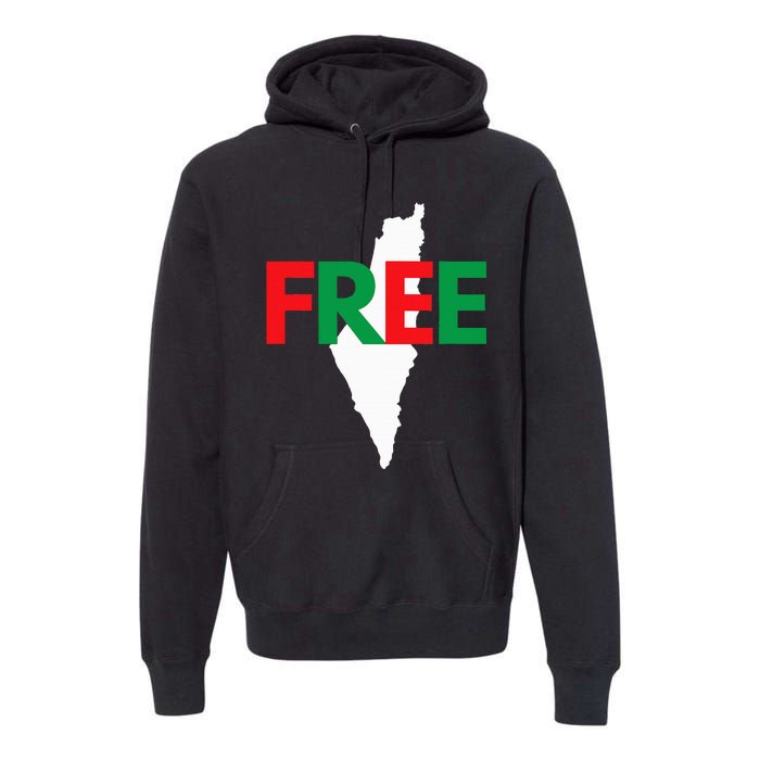 Palestine Free Palestine In Arabic Free Gaza Palestine Flag Premium Hoodie