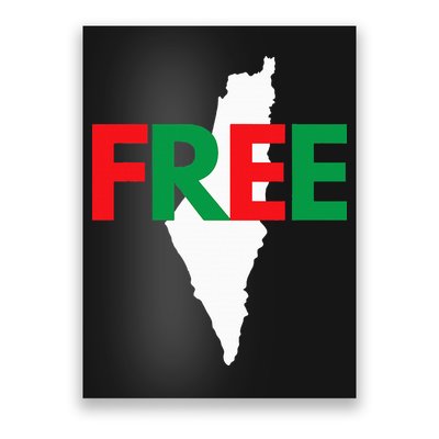Palestine Free Palestine In Arabic Free Gaza Palestine Flag Poster