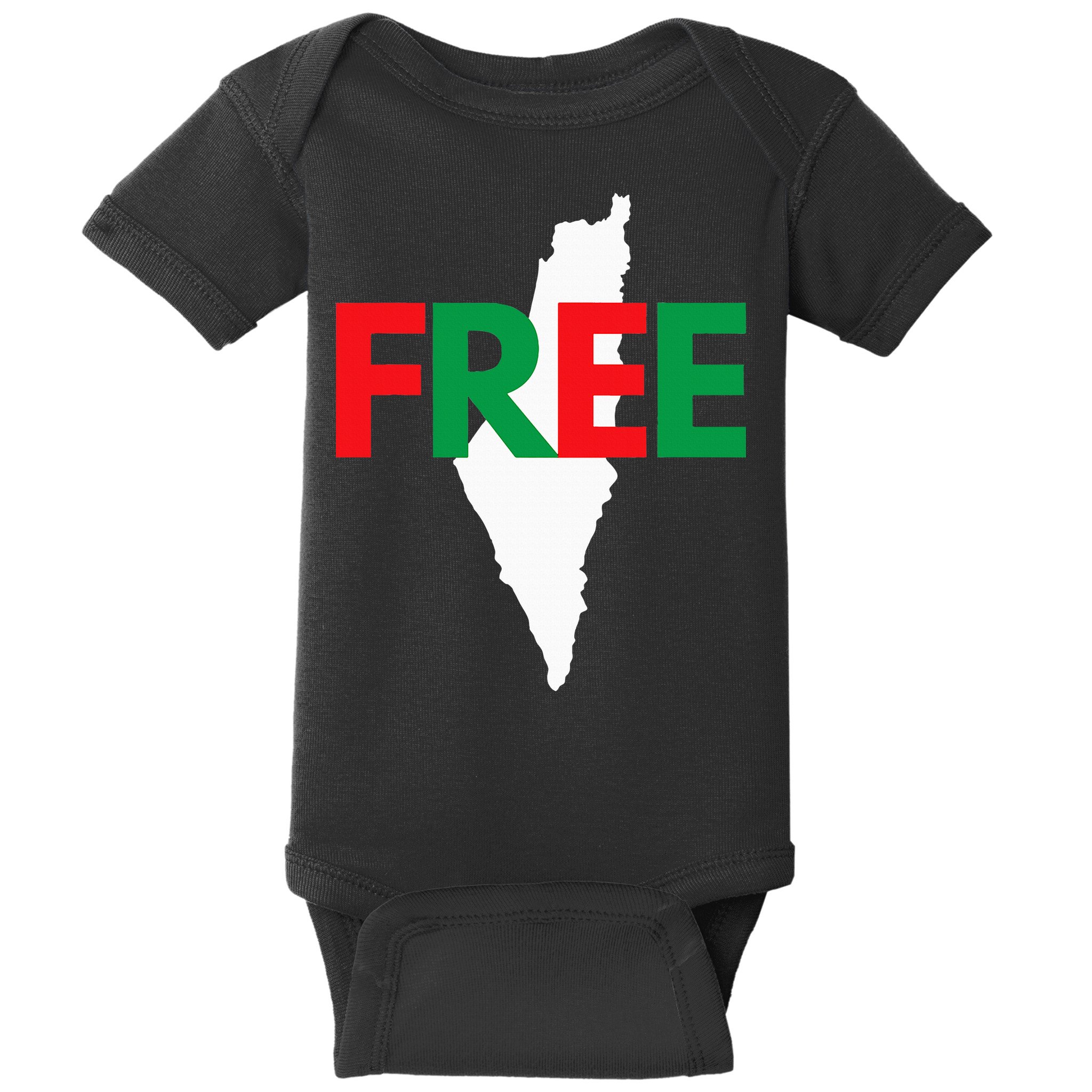 Palestine Free Palestine In Arabic Free Gaza Palestine Flag Baby Bodysuit