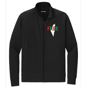 Palestine Free Palestine In Arabic Free Gaza Palestine Flag Stretch Full-Zip Cadet Jacket