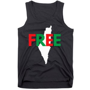 Palestine Free Palestine In Arabic Free Gaza Palestine Flag Tank Top