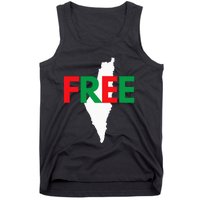 Palestine Free Palestine In Arabic Free Gaza Palestine Flag Tank Top