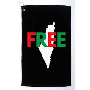 Palestine Free Palestine In Arabic Free Gaza Palestine Flag Platinum Collection Golf Towel