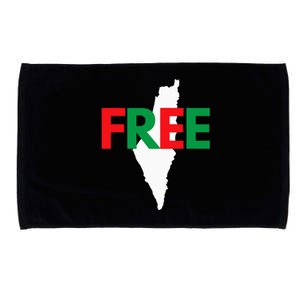 Palestine Free Palestine In Arabic Free Gaza Palestine Flag Microfiber Hand Towel