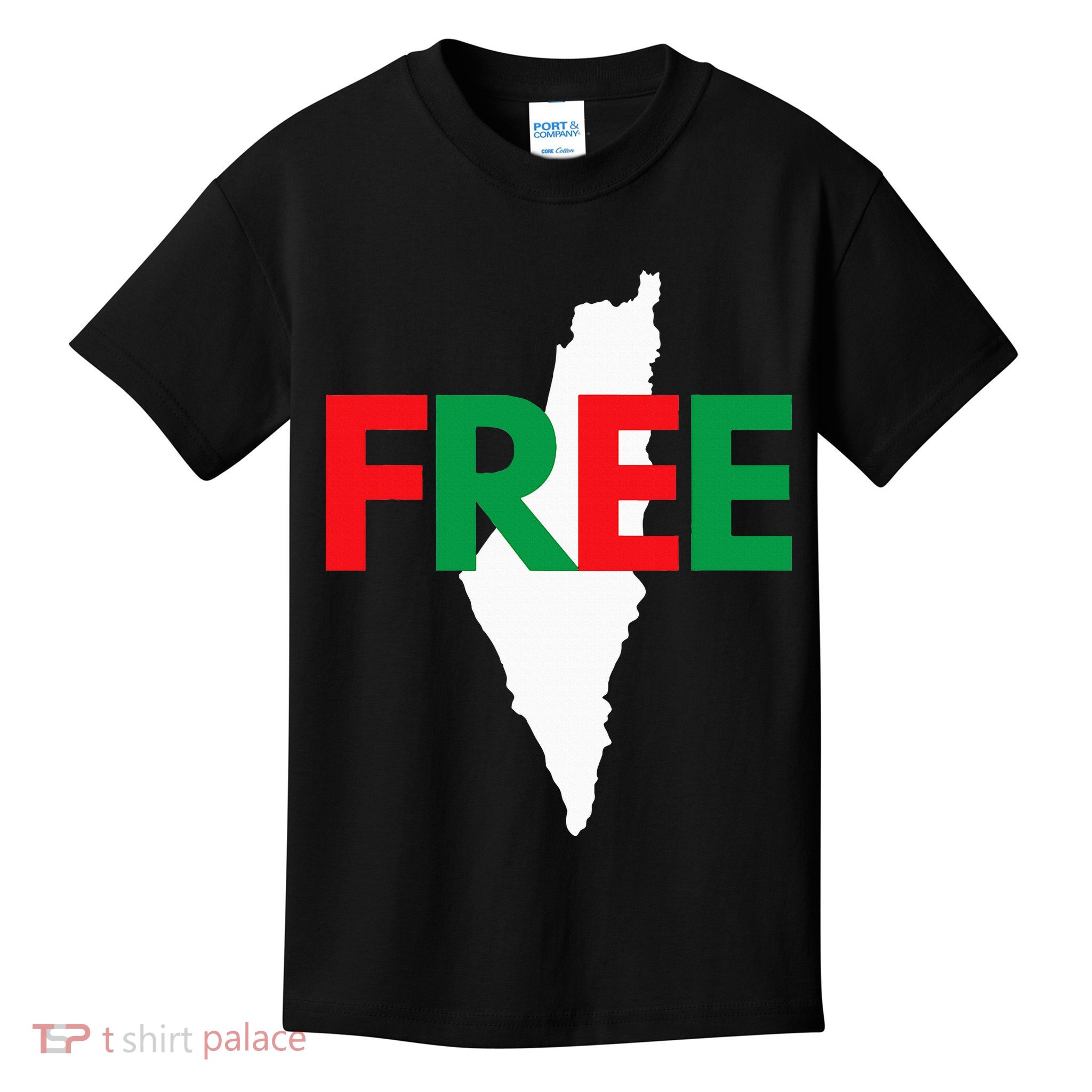 Palestine Free Palestine In Arabic Free Gaza Palestine Flag Kids T-Shirt