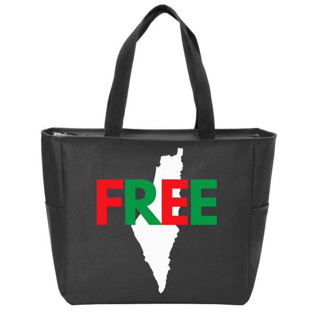 Palestine Free Palestine In Arabic Free Gaza Palestine Flag Zip Tote Bag
