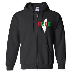 Palestine Free Palestine In Arabic Free Gaza Palestine Flag Full Zip Hoodie