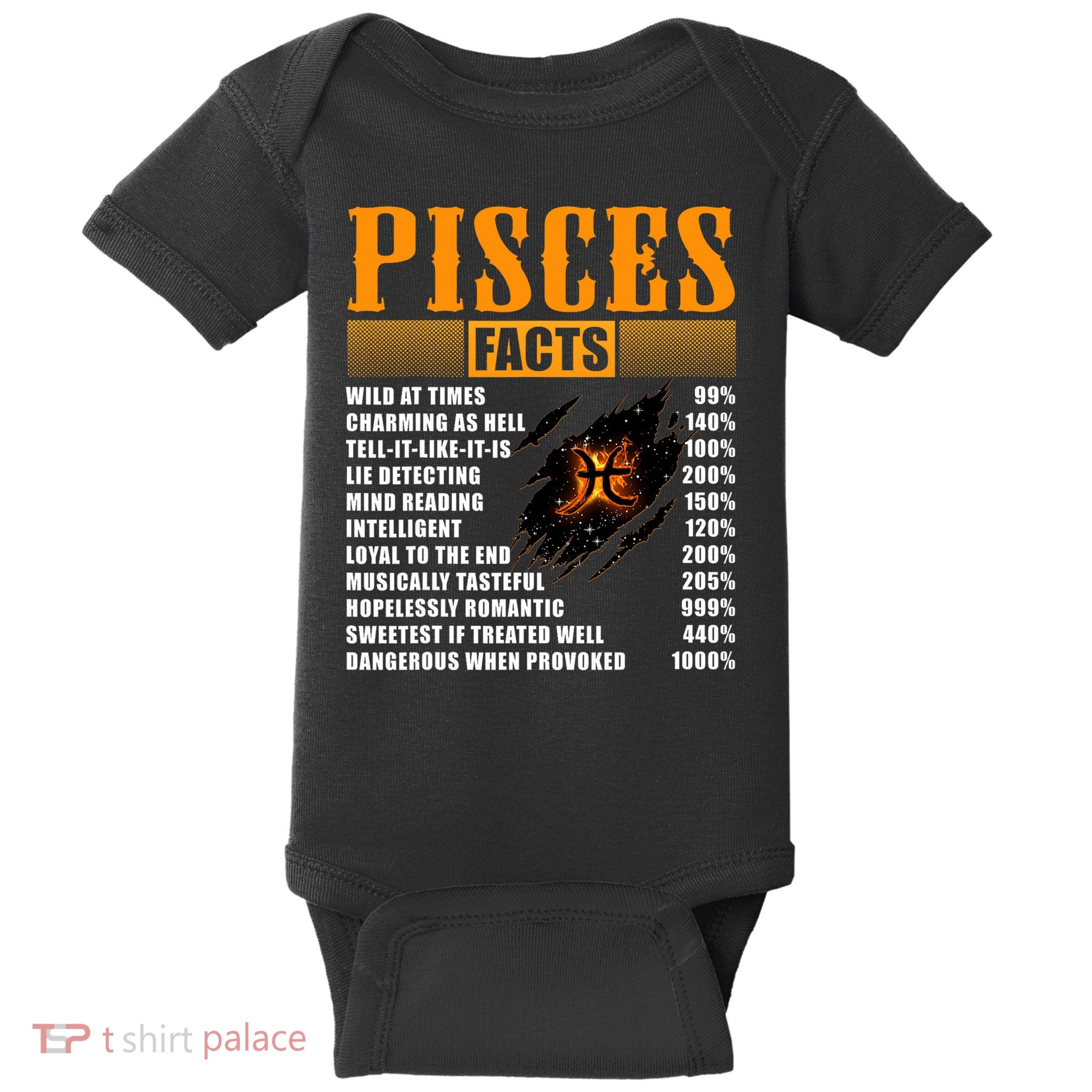 Pisces Facts Pisces Birthday Gifts Baby Bodysuit