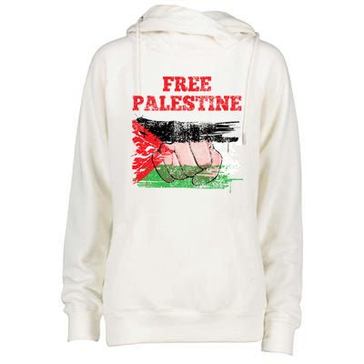 Palestine Flag Patriotic Palestinian Free Palestine Cute Gift Womens Funnel Neck Pullover Hood