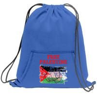 Palestine Flag Patriotic Palestinian Free Palestine Cute Gift Sweatshirt Cinch Pack Bag