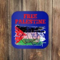 Palestine Flag Patriotic Palestinian Free Palestine Cute Gift Coaster