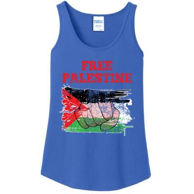 Palestine Flag Patriotic Palestinian Free Palestine Cute Gift Ladies Essential Tank