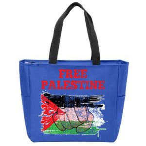 Palestine Flag Patriotic Palestinian Free Palestine Cute Gift Zip Tote Bag