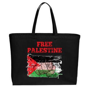 Palestine Flag Patriotic Palestinian Free Palestine Cute Gift Cotton Canvas Jumbo Tote