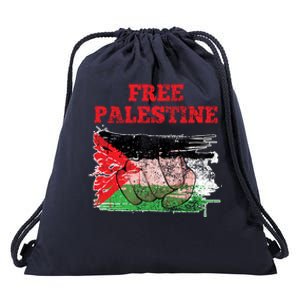 Palestine Flag Patriotic Palestinian Free Palestine Cute Gift Drawstring Bag