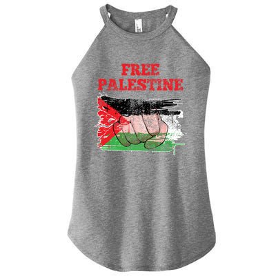 Palestine Flag Patriotic Palestinian Free Palestine Cute Gift Women’s Perfect Tri Rocker Tank