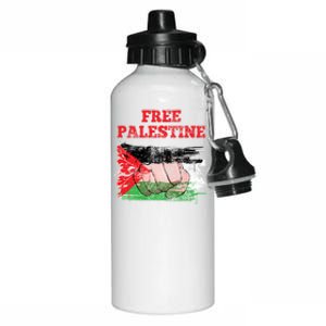 Palestine Flag Patriotic Palestinian Free Palestine Cute Gift Aluminum Water Bottle